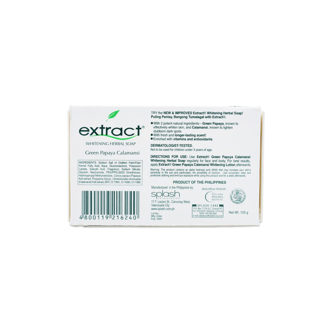 Extract Whitening Soap Green Papaya Calamansi 125 G