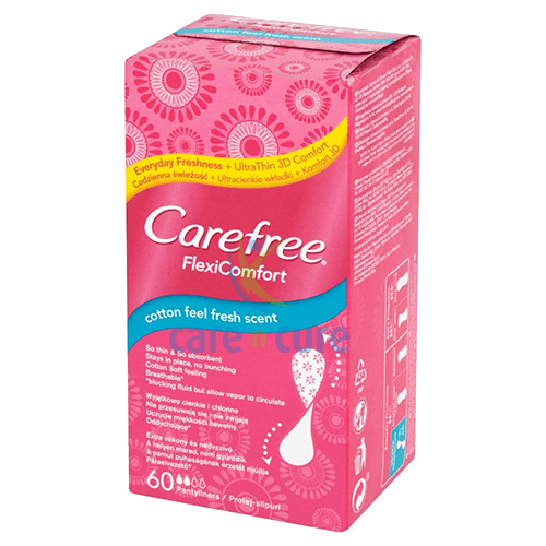 Carefree Flexi Comfort Cotton Feel Fresh Scent 60's