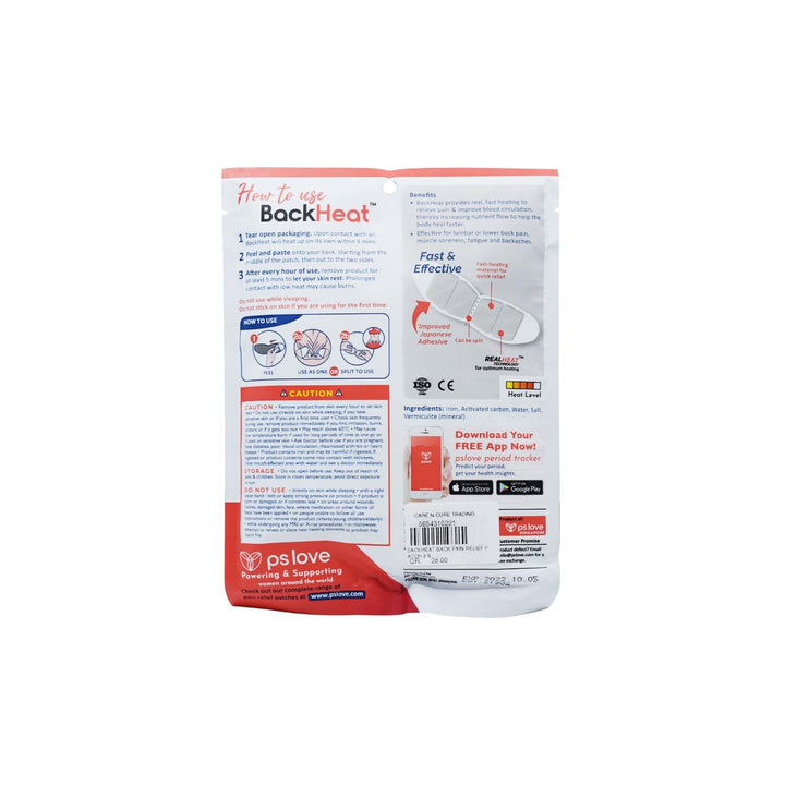 Backheat Back Pain Relief Patch 2'S