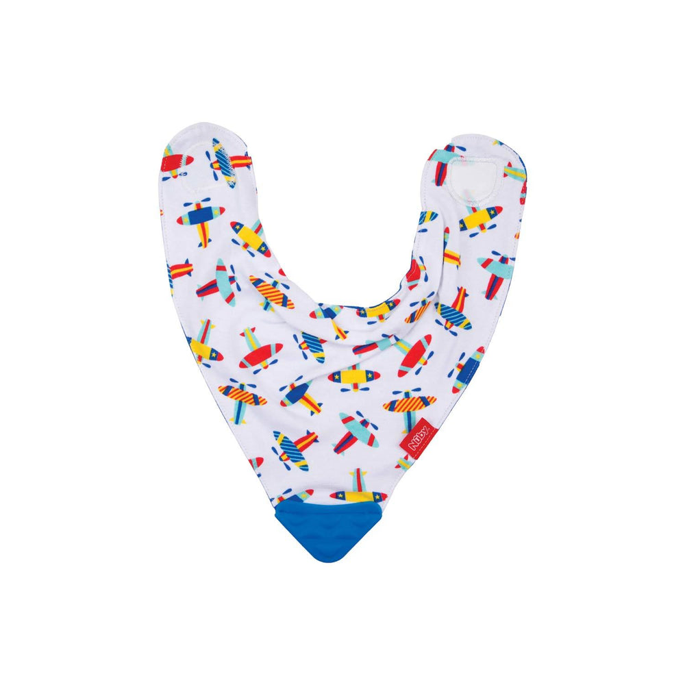 Nuby 1P Printed Bandana Bib With Triangle Teether