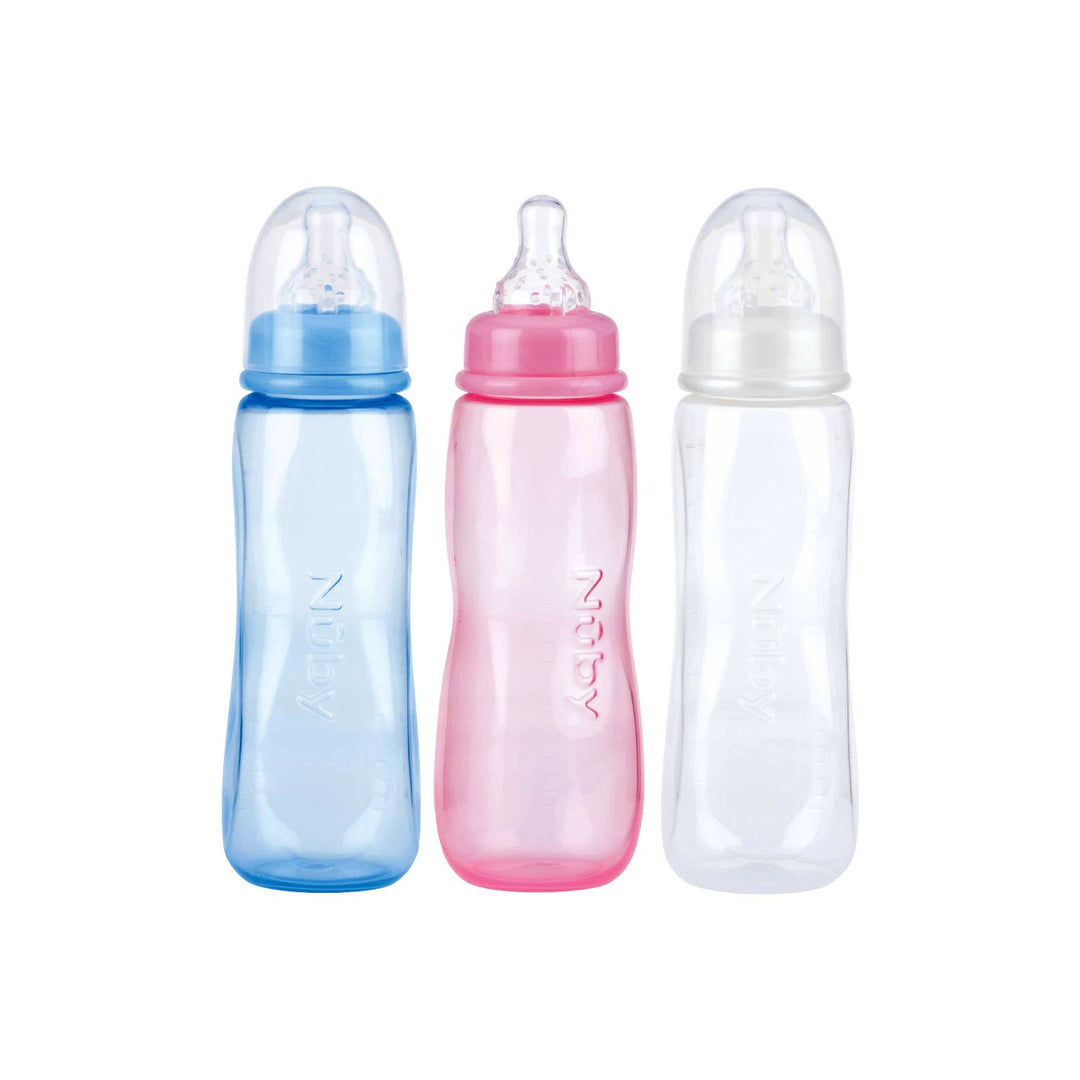 Nuby 1P Pp 240ml Bottle With Cherry Silicone Medium