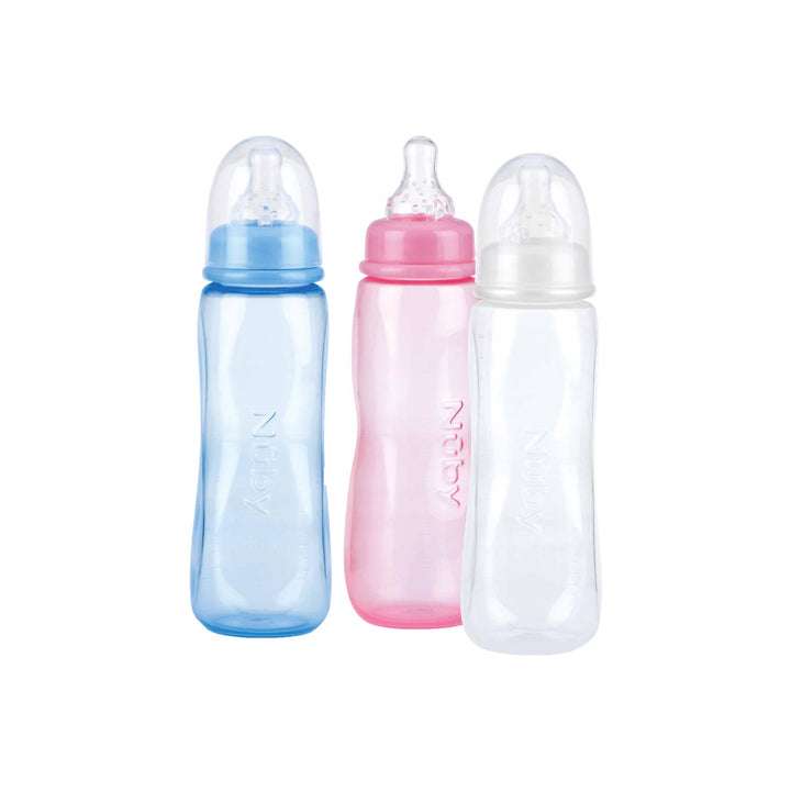 Nuby 1P Pp 240ml Bottle With Cherry Silicone Medium