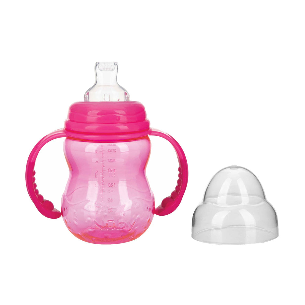 Nuby2-Stage Wn Bottle Tt 240ml W/Spout And W/Handles