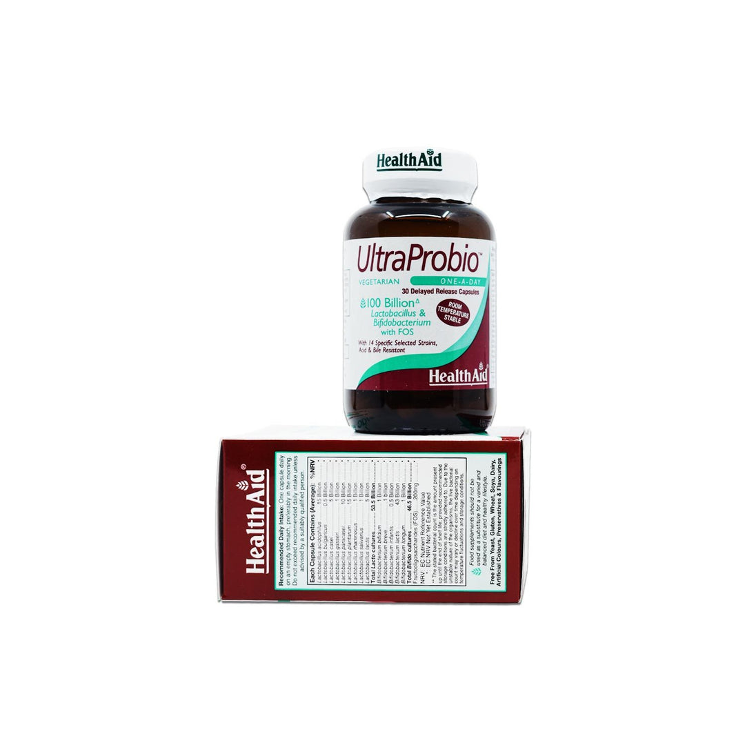 Health Aid Ultra Probio 100 Billion (Veg) 30 Delayed Release Capsules