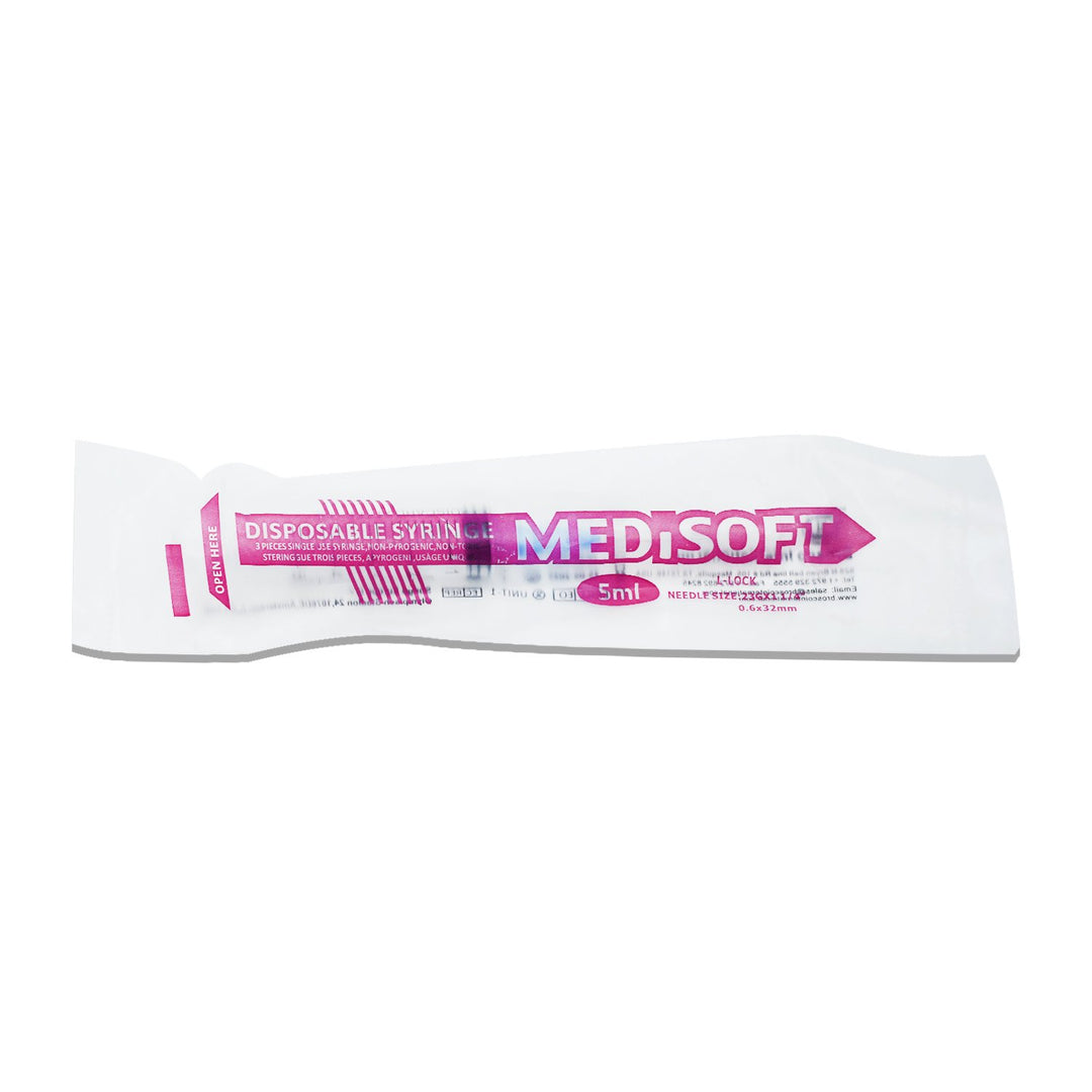 Medisoft Disp Syringe 5Ml L Lock 23G X 1/4 100'S