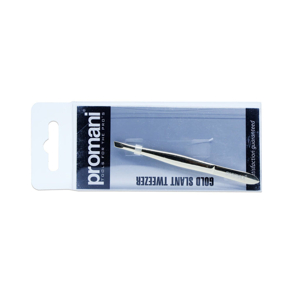 Promani Gold Slant Tweezer Pr-923