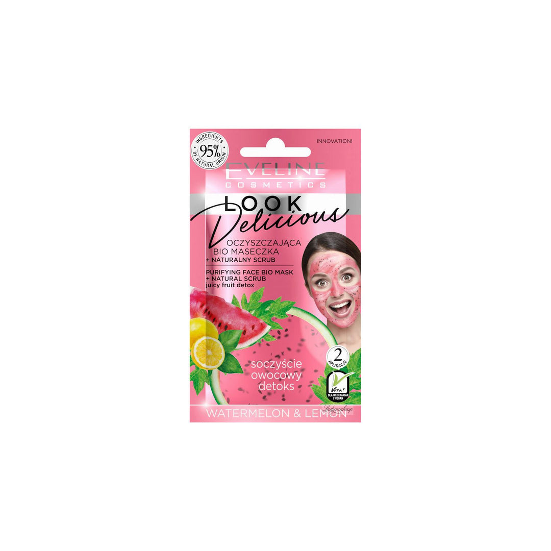 Eveline Look Dels Purif Face Bio Mask W/Melon & Lemon