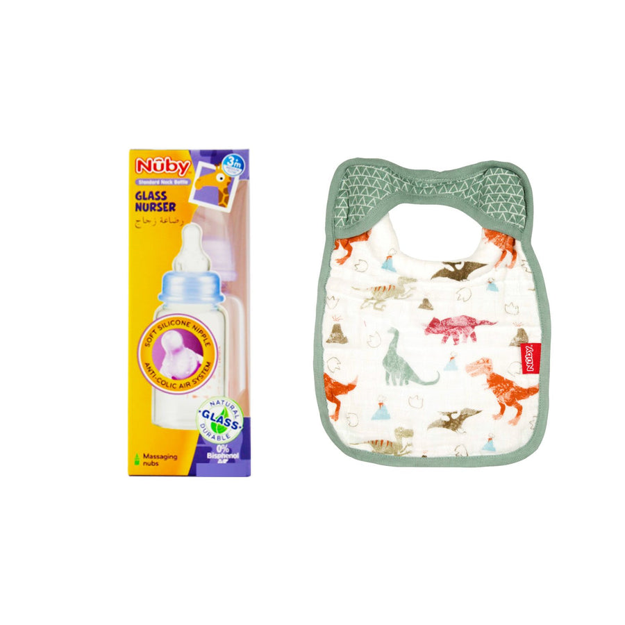 Nuby Cotton Collar+Bottle 240 1+1 Offer