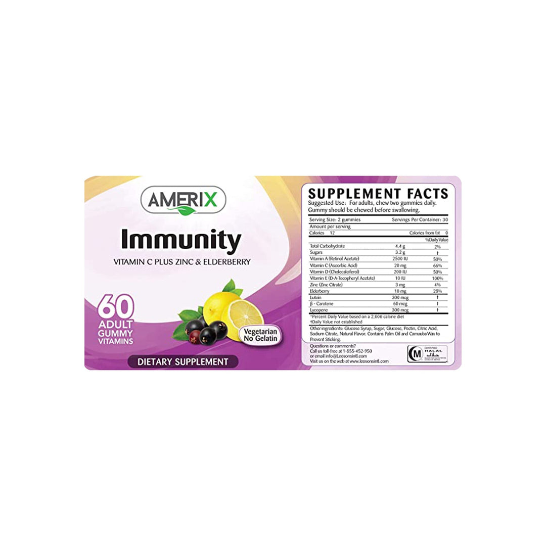 Amerix Adult Immunity Gummys 60'S