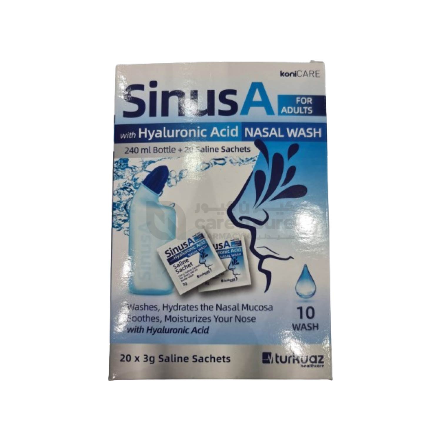 Buy Koni Care Sinus A Nasal Wash 240ml Sachets 3gm 20 Pieces Online at ...